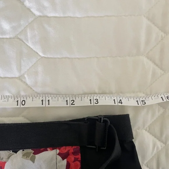 Rag & Bone Black Red Floral Liv Asymmetric Wrap Skirt Size 4 - Picture 8 of 8